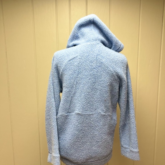 Great used distress, lululemon jacket/hood, baby blue color wool blend - Picture 4 of 5